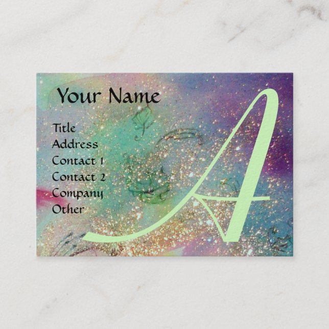 TARJETA DE VISITA JARDÍN DE LAS SOMBRAS PERDIDAS - MONOGRAMA DE LA M (Anverso)