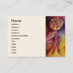 TARJETA DE VISITA JARDÍN DE LAS SOMBRILLAS PERDIDAS -FERIA Y BOTELLA