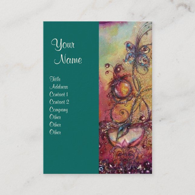 TARJETA DE VISITA JARDÍN DE LAS SOMBRILLAS PERDIDAS - PLANTA DE MARI (Anverso)