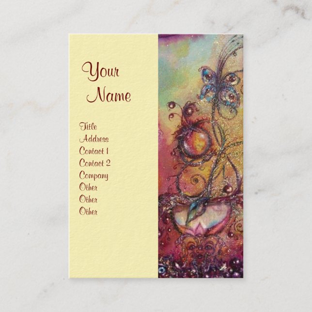 TARJETA DE VISITA JARDÍN DE LAS SOMBRILLAS PERDIDAS - PLANTA MAGIA D (Anverso)