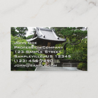 Tarjeta De Visita Jardín de té japonés en San Francisco
