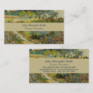Tarjeta De Visita Jardín de Van Gogh en Arles Impresionista floral
