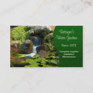 Tarjeta De Visita Jardín del agua