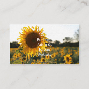 Tarjetas de visita Girasoles Hermosos 