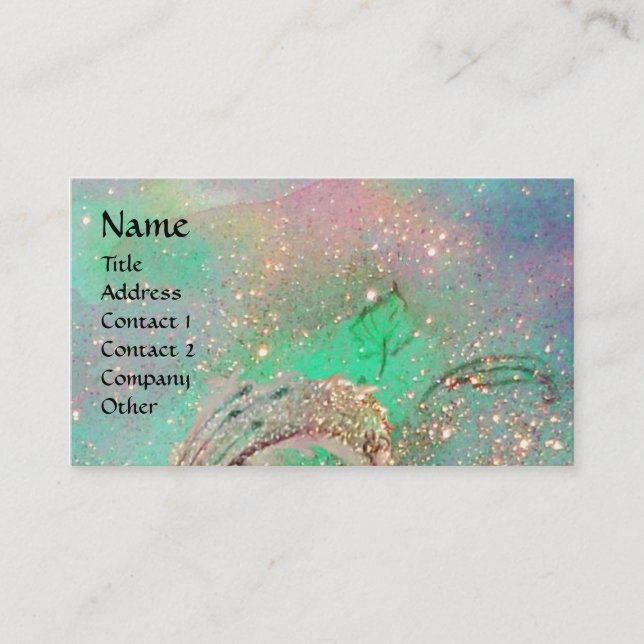 TARJETA DE VISITA JARDÍN DEL MONOGRAMA DE LA MARIPOSA SOMBRA PERDIDA (Anverso)