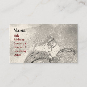 TARJETA DE VISITA JARDÍN DEL MONOGRAMA DE LA MARIPOSA SOMBRA PERDIDA