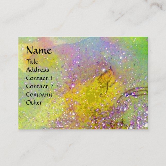 TARJETA DE VISITA JARDÍN DEL MONOGRAMA DE LA MARIPOSA SOMBRA PERDIDA (Anverso)