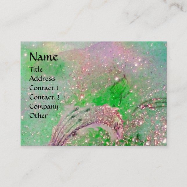 TARJETA DE VISITA JARDÍN DEL MONOGRAMA DE LA MARIPOSA SOMBRA PERDIDA (Anverso)