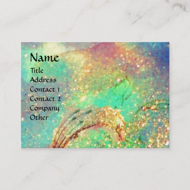 TARJETA DE VISITA JARDÍN DEL MONOGRAMA DE LA MARIPOSA SOMBRA PERDIDA (Anverso)