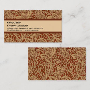 Tarjeta De Visita Jardín Floral Arcadia de William Morris Clase de F