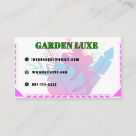 Tarjeta De Visita Jardín Floral de Lujo