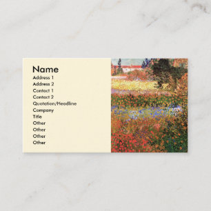 Tarjeta De Visita Jardín Florido por Vincent van Gogh