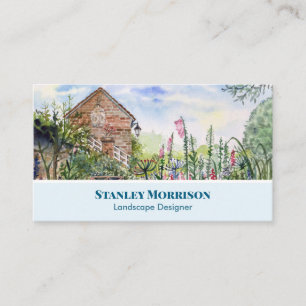 Tarjeta De Visita Jardín inglés de flores silvestres de verano en Yo