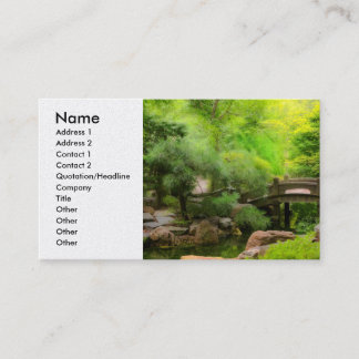 Tarjeta De Visita Jardín Japonés - Agua bajo el puente