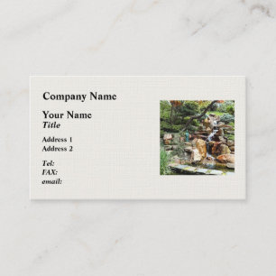 Tarjeta De Visita Jardín japonés en otoño