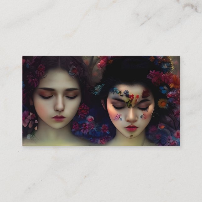 Tarjeta De Visita Jardín místico: Sueños Florales (Anverso)