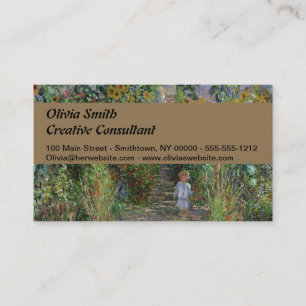 Tarjeta De Visita Jardín Monet Vetheuil Pintura de flores impresioni
