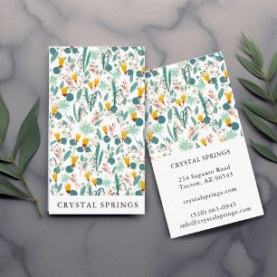 Tarjeta De Visita Jardín Nocturno Plantas Botánicas Moda moderna Flo