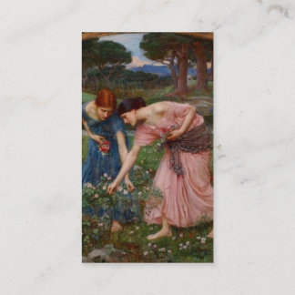 Tarjeta De Visita Jardín Romántico Vintage Mujeres Pre-Rafaelitas
