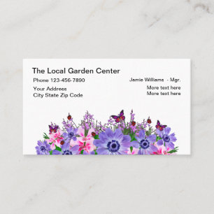 Tarjeta De Visita Jardín Y Jardín