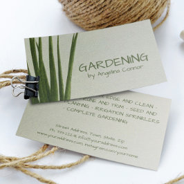 Tarjeta De Visita Jardinería Césped Cuidado de Paisaje Arquitecto de