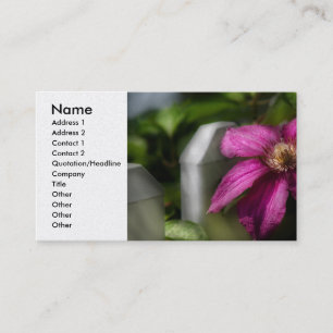 Tarjeta De Visita Jardinería - Clemátide - Majestad
