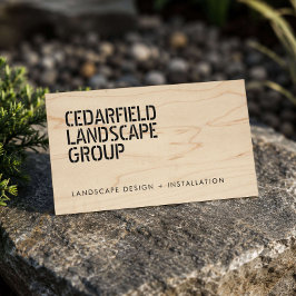 Tarjeta De Visita Jardinería con Estilo Estampado en Negrita