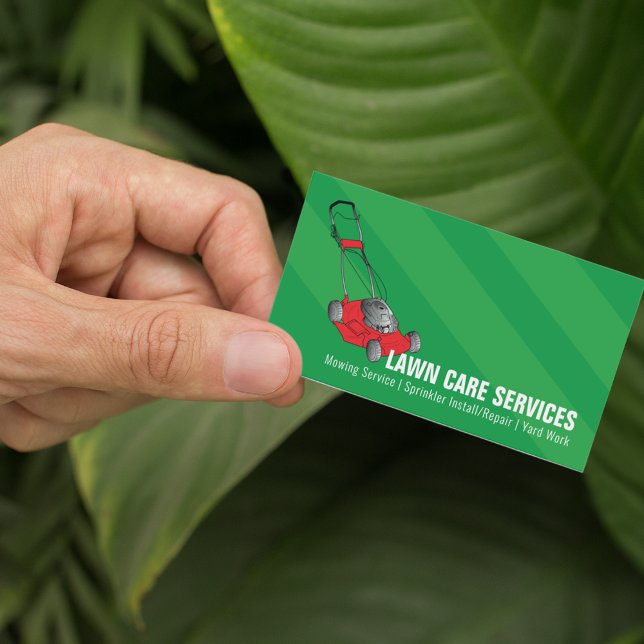Tarjeta De Visita Jardinería de cuidado de césped paisajista (Subido por el creador)