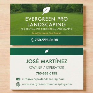 Tarjeta De Visita Jardinería de cuidado de césped profesional paisaj