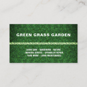 Tarjeta De Visita Jardinería Dispersa Césped Fútbol Paisaje