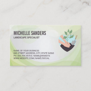 Tarjeta De Visita Jardinería Logotipo de plantación de árboles J