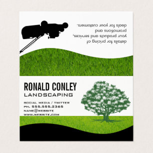 Tarjeta De Visita Jardinería paisajista   Logotipo de árbol