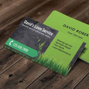 Tarjeta De Visita Jardinería profesional para el cuidado del césped