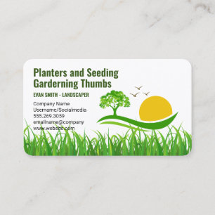 Tarjeta De Visita Jardinería   Profesionales de jardinería   Cortado