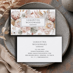 Tarjeta De Visita Jardinero Bohemio de Flores Silvestres