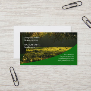 Tarjeta De Visita Jardinero Cuidado del Césped Jardinería