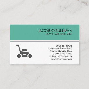 Tarjeta De Visita Jardinero de cuidado de césped