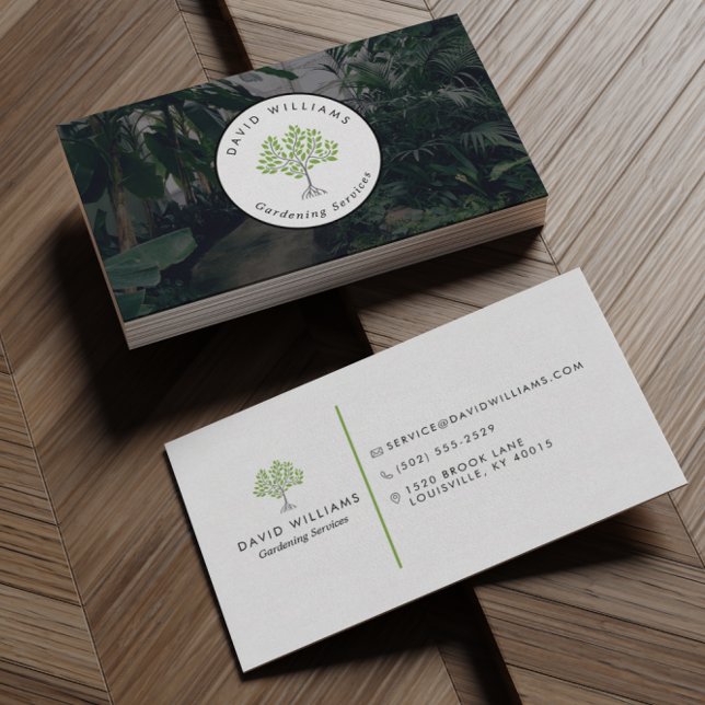 Tarjeta De Visita Jardinero Profesional Paisajismo Árbol (Subido por el creador)