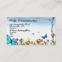 Tarjeta De Visita Jardineros de la mariposa en primavera