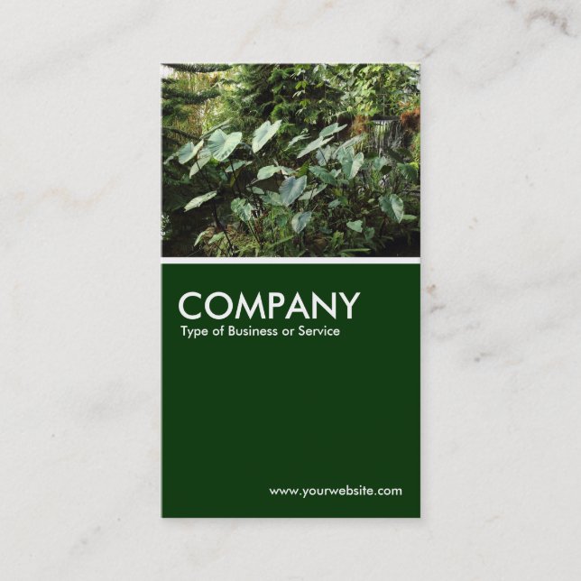 Tarjeta De Visita Jardines botánicos - Verde oscuro (Anverso)