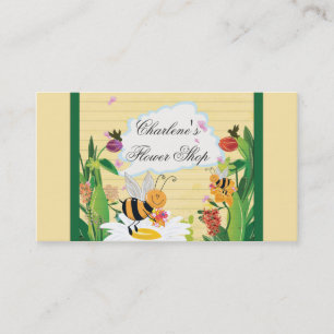 Tarjeta De Visita Jardines de flores de los abejorros