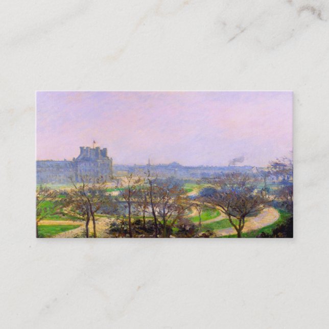 Tarjeta De Visita Jardines de Tuileries en el arte de París de (Anverso)