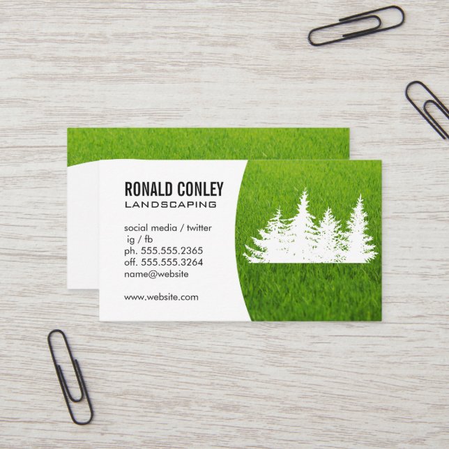 Tarjeta De Visita Jardines y árboles paisajistas (Anverso/Reverso In Situ)
