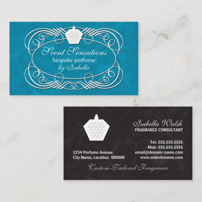 Tarjeta De Visita Jarra de Cristal Elegante (Anverso / Reverso)