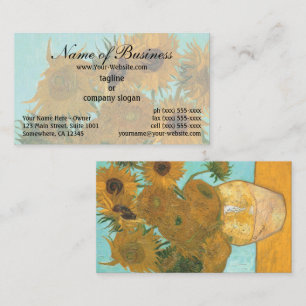 Tarjeta De Visita Jarrón con doce girasoles de Vincent van Gogh