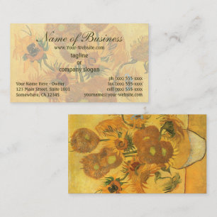 Tarjeta De Visita Jarrón con quince girasoles de Vincent van Gogh