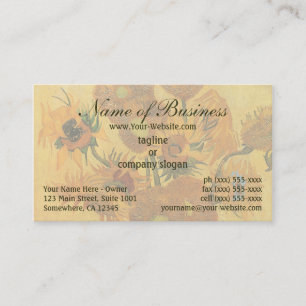 Tarjeta De Visita Jarrón con quince girasoles de Vincent van Gogh