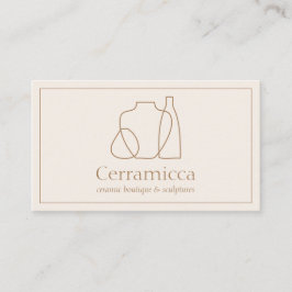 Tarjeta De Visita Jarrón de cerámica de porcelana esculpida a mano m