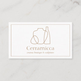 Tarjeta De Visita Jarrón de cerámica de porcelana esculpida marrón h