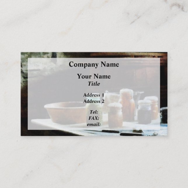 Tarjeta De Visita Jarrones con verduras coloridas (Anverso)